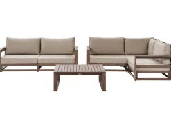 Conjunto De Jardim 4 Lugares Madeira De Acacia Certificada Escura Timor Ii