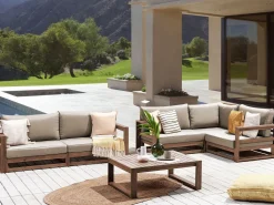 Conjunto De Jardim 4 Lugares Madeira De Acacia Certificada Escura Timor Ii