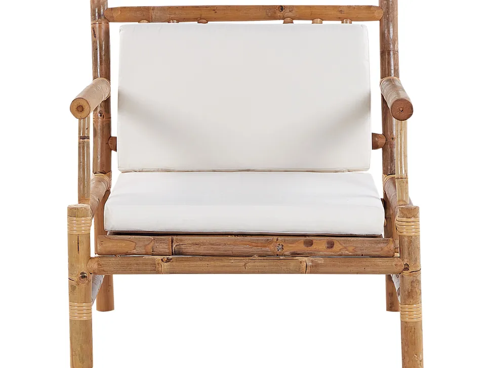 Conjunto De Jardim 4 Lugares Em Madeira Clara De Bambu Riccione