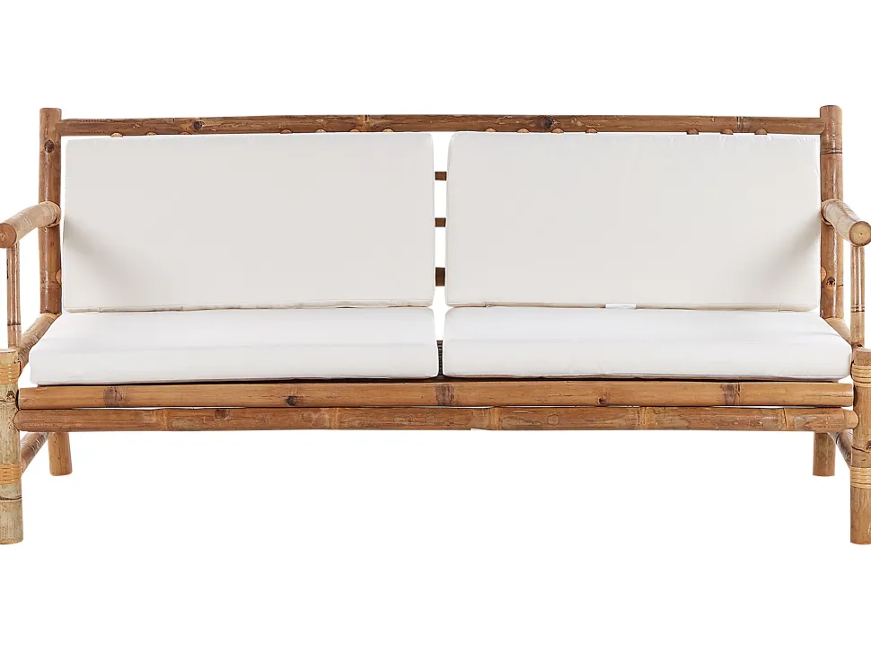 Conjunto De Jardim 4 Lugares Em Madeira Clara De Bambu Riccione