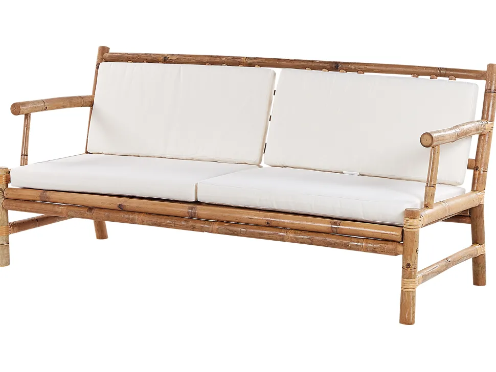Conjunto De Jardim 4 Lugares Em Madeira Clara De Bambu Riccione