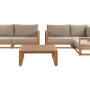 Conjunto De Jardim 4 Lugares Madeira Clara De Acacia Timor Ii