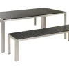 Conjunto De Jardim 6 Lugares Em Aluminio Preto Nardo