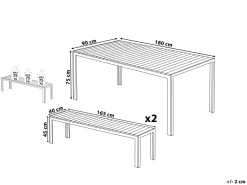 Conjunto De Jardim 6 Lugares Em Aluminio Preto Nardo