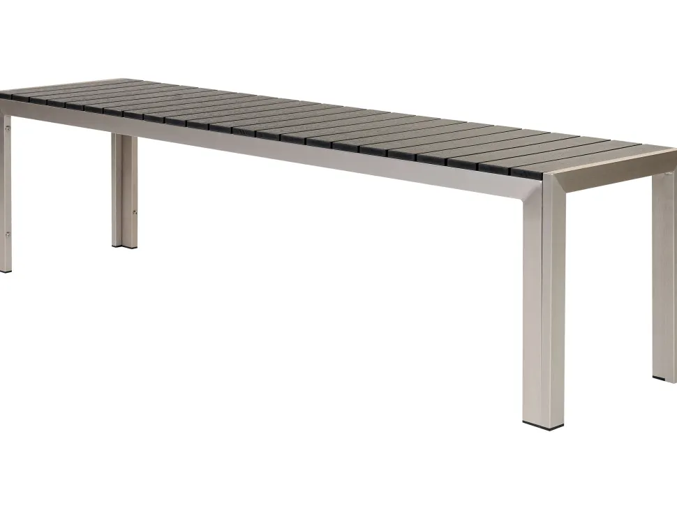 Conjunto De Jardim 6 Lugares Em Aluminio Preto Nardo