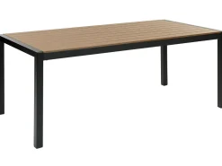 Conjunto De Jardim 6 Lugares Em Aluminio Castanho Claro E Preto 180 X 90 Cm Vernio