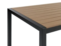 Conjunto De Jardim 6 Lugares Em Aluminio Castanho Claro E Preto 180 X 90 Cm Vernio