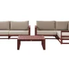 Conjunto De Jardim 4 Lugares Madeira De Acacia Certificada Vermelha Escura Timor Ii