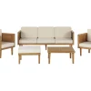 Conjunto De Jardim Com 5 Lugares Em Madeira De Acacia Castanha Clara Baratti