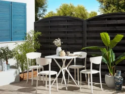 Conjunto De Jardim Com 4 Lugares Branco Sersale/Vieste