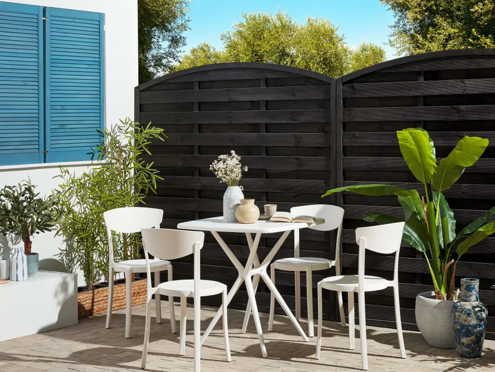 Conjunto De Jardim Com 4 Lugares Branco Sersale/Vieste