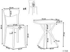 Conjunto De Jardim Com 4 Lugares Branco Sersale/Vieste