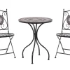 Conjunto De Jardim Com 2 Lugares Em Metal Preto Cariati