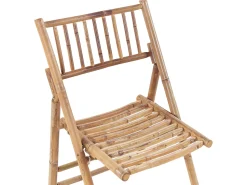 Conjunto De Jardim Com 2 Lugares Em Bambu Castanho Claro E Branco Savalletri