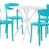 Conjunto De Jardim Com 4 Lugares Azul E Branco Sersale/Vieste