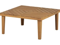 Conjunto De Jardim Com 5 Lugares Em Madeira De Acacia Com Mesa De Centro E Repousa-Pes Creme Baratti