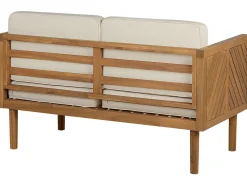 Conjunto De Jardim Com 5 Lugares Em Madeira De Acacia Com Mesa De Centro E Repousa-Pes Creme Baratti