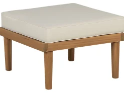 Conjunto De Jardim Com 5 Lugares Em Madeira De Acacia Com Mesa De Centro E Repousa-Pes Creme Baratti