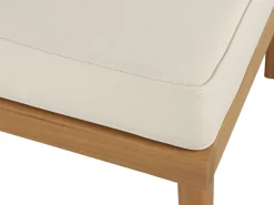 Conjunto De Jardim Com 5 Lugares Em Madeira De Acacia Com Mesa De Centro E Repousa-Pes Creme Baratti