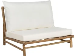 Conjunto De Jardim Com 2 Lugares Em Bambu Claro E Branco Todi