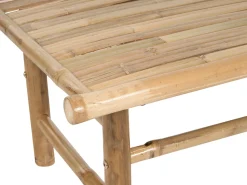 Conjunto De Jardim Com 2 Lugares Em Bambu Claro E Branco Todi