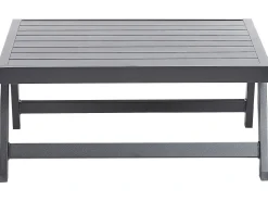 Conjunto De Jardim Com 5 Lugares Em Aluminio Preto Com Almofadas Cinzentas Coccorino