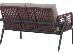 Conjunto De Jardim Com 4 Lugares Em Metal Cinzento E Preto Scaccia