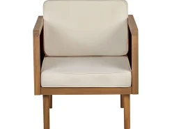 Conjunto De Jardim Com 2 Lugares Em Madeira De Acacia Clara E Branco Baratti
