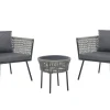 Conjunto De Jardim Com 2 Lugares Em Rattan Cinzento Gargano