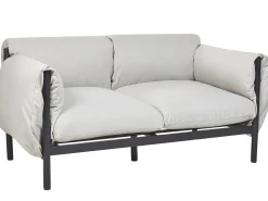Conjunto De Jardim Com 2 Poltronas E Sofa De 2 Lugares Em Aluminio Cinzento Claro Esperia