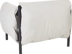 Conjunto De Jardim Com 2 Poltronas E Sofa De 3 Lugares Em Aluminio Cinzento Claro Esperia