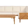 Conjunto De Jardim De Canto 4 Lugares Em Madeira De Acacia Clara Baratti