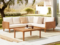 Conjunto De Jardim De Canto 4 Lugares Em Madeira De Acacia Clara Baratti