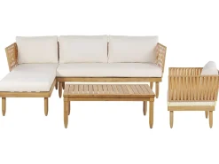 Conjunto De Jardim Em Madeira De Acacia 4 Lugares A Direita Cremona