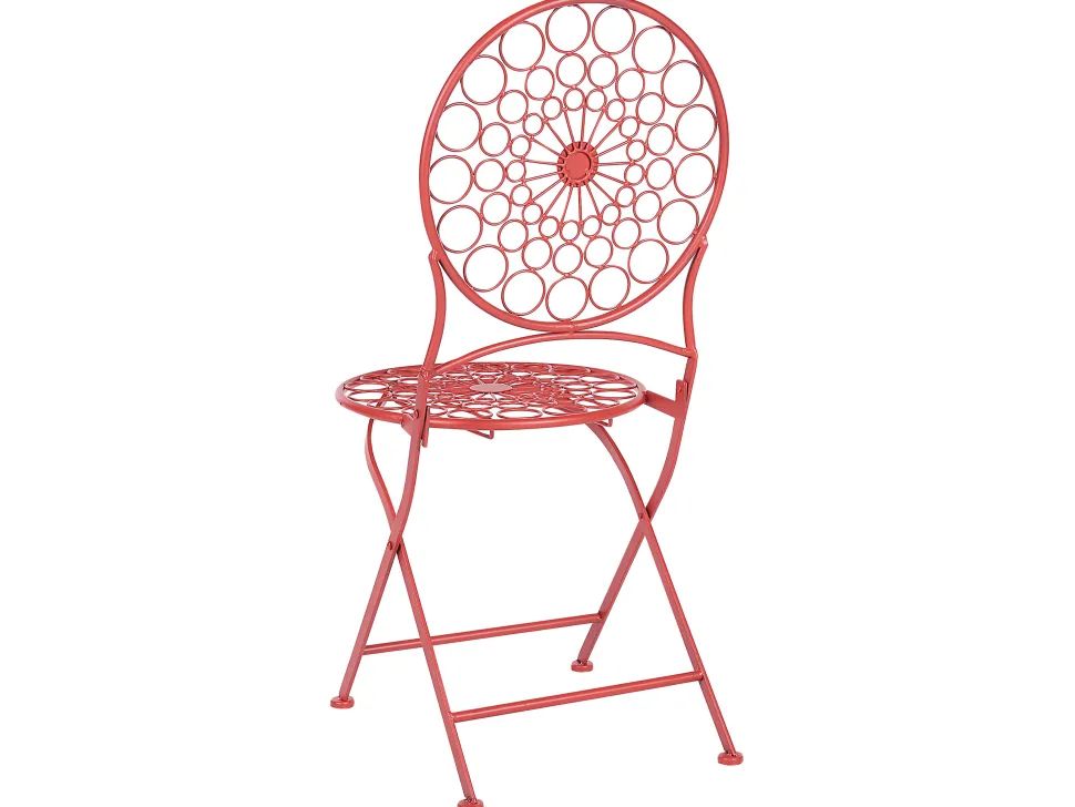 Conjunto De Jardim Em Metal Vermelho Scario