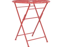 Conjunto De Jardim Em Metal Vermelho Scario