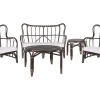 Conjunto De Jardim Em Rattan Castanho Escuro Para 4 Pessoas Brindisi