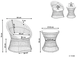 Conjunto De Jardim Em Rattan Sintetico Taupe Mesyna