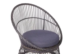 Conjunto De Jardim Em Rattan Sintetico Taupe Mesyna