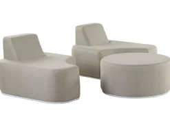 Conjunto De Jardim Modular 2 Lugares Cinzento Claro Fabro
