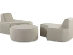 Conjunto De Jardim Modular 2 Lugares Cinzento Claro Fabro