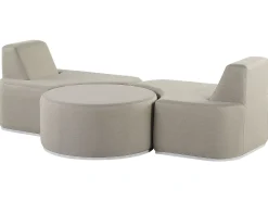 Conjunto De Jardim Modular 2 Lugares Cinzento Claro Fabro