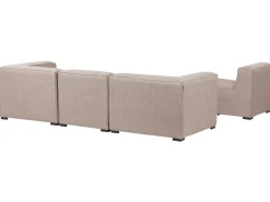 Conjunto De Jardim Modular 4 Lugares E Repousa-Pes Em Tecido Creme Arezzo