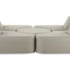 Conjunto De Jardim Modular 4 Lugares Cinzento Claro Fabro