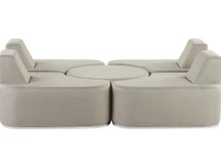 Conjunto De Jardim Modular 4 Lugares Cinzento Claro Fabro
