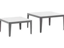 Conjunto De Jardim Modular 6 Lugares Em Aluminio Cinzento E Creme Rima Iii