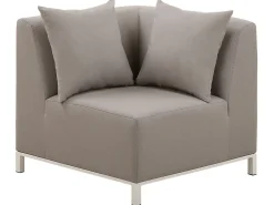 Conjunto De Jardim Modular 5 Lugares A Direita Em Tecido Creme Belize