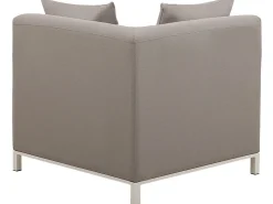 Conjunto De Jardim Modular 5 Lugares A Direita Em Tecido Creme Belize