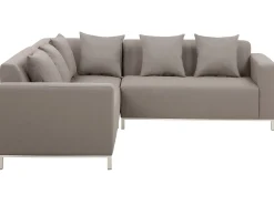 Conjunto De Jardim Modular 5 Lugares A Direita Em Tecido Creme Belize