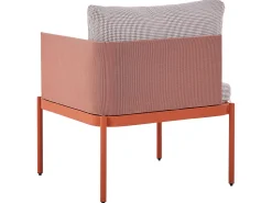 Conjunto De Jardim Modular 2 Lugares Em Aluminio Laranja Terracina